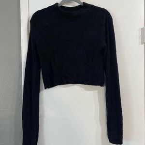 Long sleeved turtle neck crop top